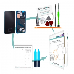 Kit de réparation Bloc écran Amoled complet pré-assemblé pour Xiaomi Mi 9T et Mi 9T Pro Bleu Glacier
