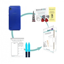 Kit de remplacement Coque arrière Bleue d'origine pour Samsung Galaxy A10