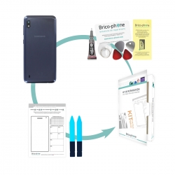 Kit de remplacement Coque arrière Noire d'origine pour Samsung Galaxy A10