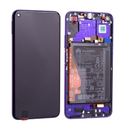 Bloc écran complet pré-monté sur châssis + batterie pour Huawei Nova 5T et Honor 20 violet photo 2