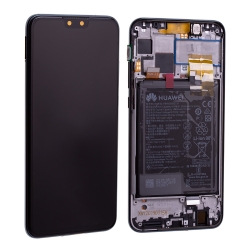 Bloc écran complet pré-monté sur châssis + batterie pour Huawei Y9 (2019) Noir photo 2
