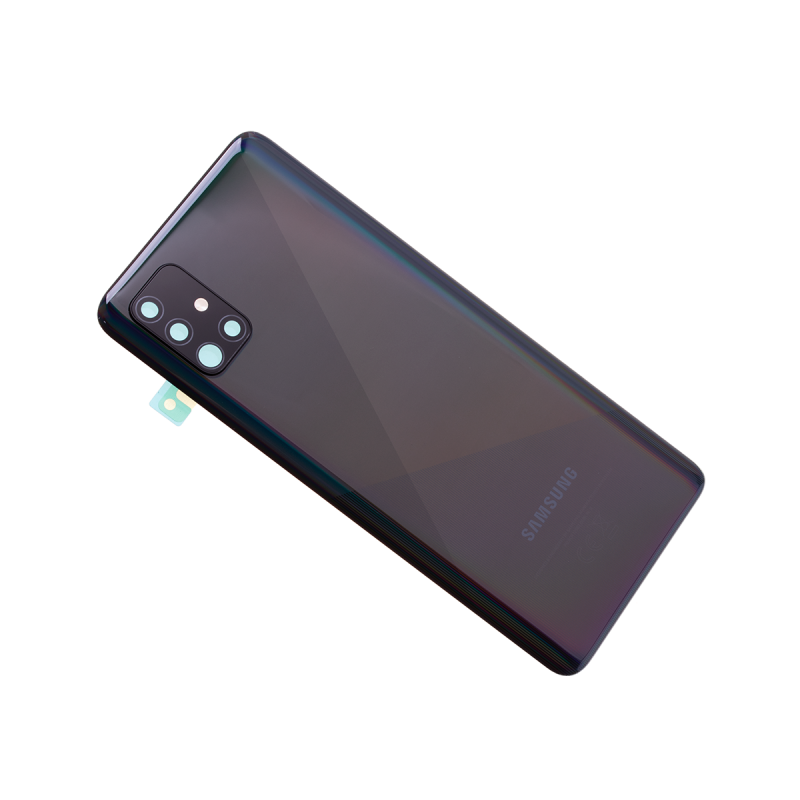 Vitre arrière pour Samsung Galaxy A51 Noir Prismatique photo 2