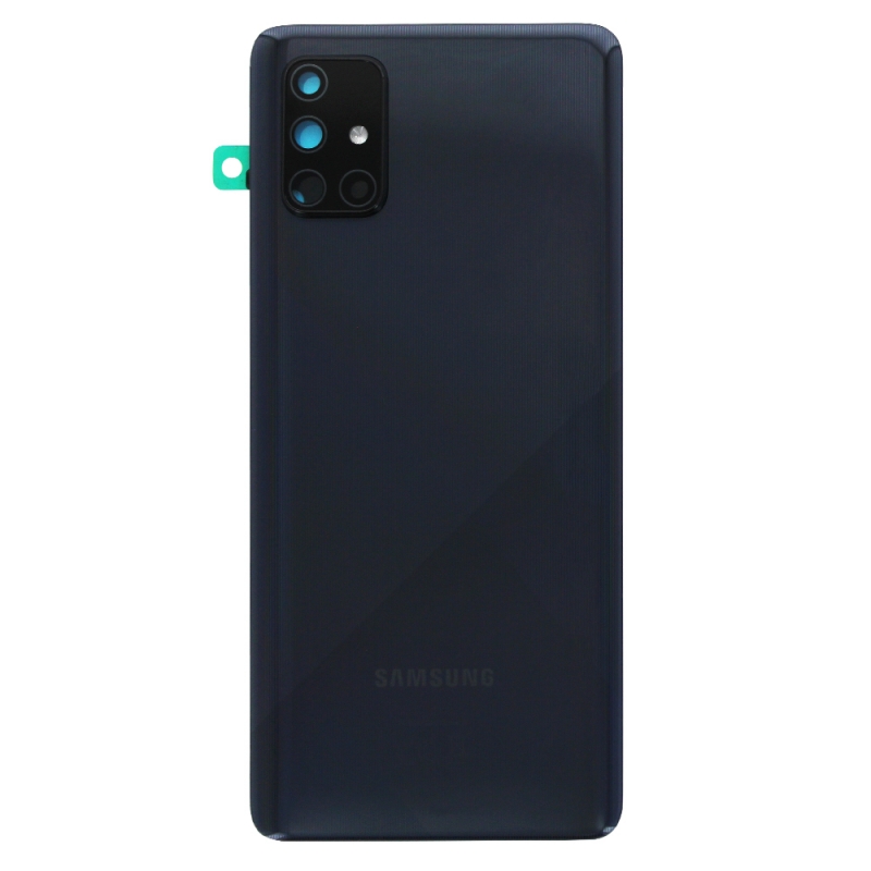 Vitre arrière pour Samsung Galaxy A71 Noir Prismatique photo 2