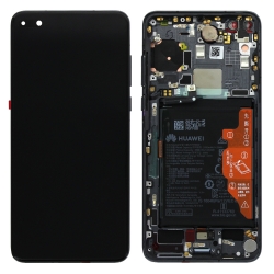 Bloc écran OLED complet pré-monté sur châssis + batterie pour Huawei P40 Noir photo 2