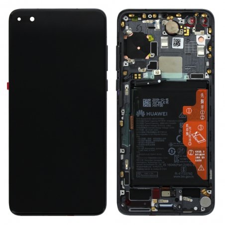 Bloc écran OLED complet pré-monté sur châssis + batterie pour Huawei P40 Noir photo 2b