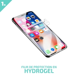 Pack Essentiel de Protection 3-en-1 pour Huawei Mate 20 Lite - Étui étanche, film Hydrogel et coque Minigel photo 1