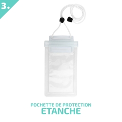 Pack Essentiel de Protection 3-en-1 pour Huawei Mate 20 Lite - Étui étanche, film Hydrogel et coque Minigel photo 3