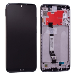Bloc écran IPS LCD et vitre pré-montés sur châssis pour Xiaomi Redmi Note 8T Noir