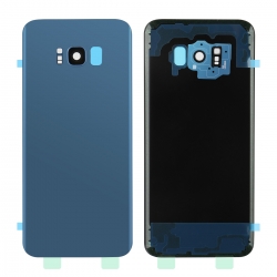 Vitre Arrière Compatible pour Samsung Galaxy S8 Plus Bleu photo 2