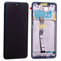 Bloc écran IPS LCD et vitre pré-montés sur châssis pour Xiaomi Redmi Note 9S Aurora Blue photo 2