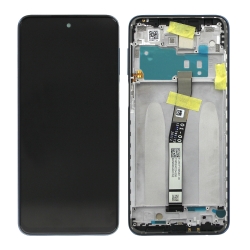 Bloc écran IPS LCD et vitre pré-montés sur châssis pour Xiaomi Redmi Note 9S Gris Interstellaire