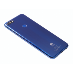 Vitre arrière avec logo pour Huawei Y7 2018 - Bleu photo 3