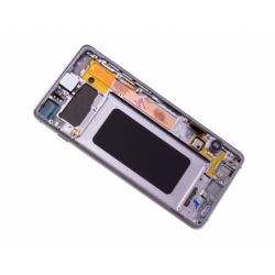 Bloc écran Amoled et vitre pré-montés sur châssis pour Samsung Galaxy S10+ Argent photo 1