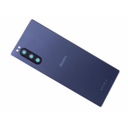 Vitre arrière avec logo pour Sony J9210 Xperia 5 Dual SIM - Bleu photo 0