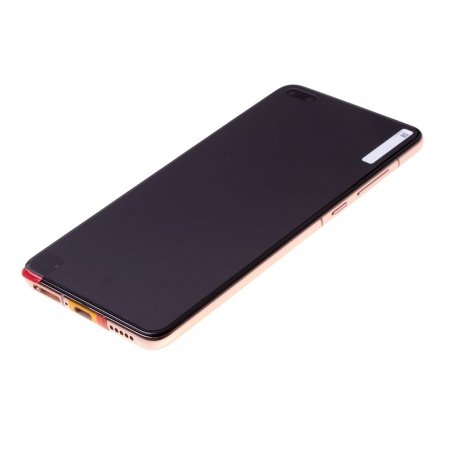 Bloc écran OLED complet pré-monté sur châssis + batterie pour Huawei P40 Or photo 1