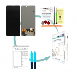 Kit de réparation Ecran Noir compatible vitre + Amoled pré-assemblé pour Xiaomi Mi 9T et 9T Pro