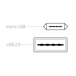 Câble micro USB Noir photo 1