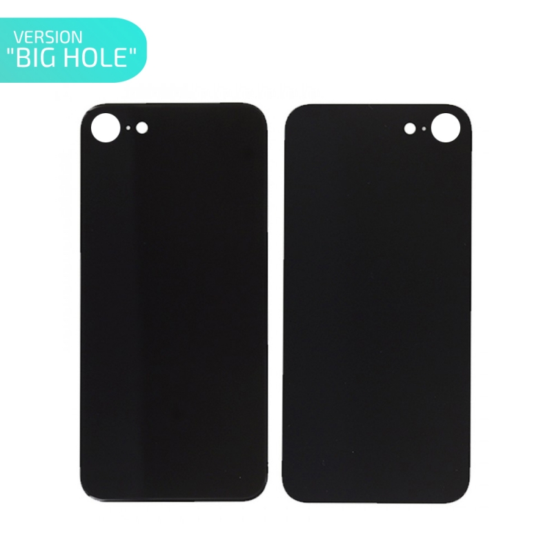 Vitre arrière Noire pour iPhone 8 - Version BIG HOLE