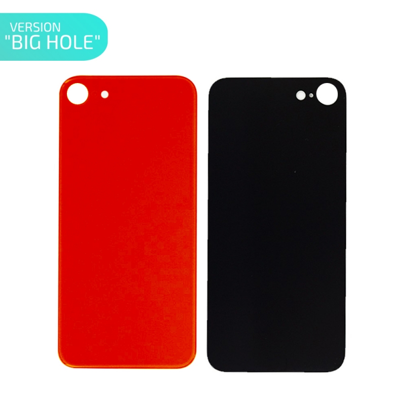 Vitre arrière Rouge (PRODUCT)RED(TM) pour iPhone 8 - Version BIG HOLE