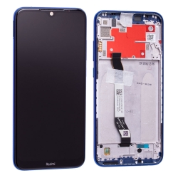 Bloc écran IPS LCD et vitre pré-montés sur châssis pour Xiaomi Redmi Note 8T Bleu