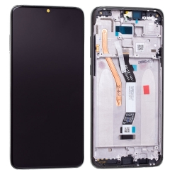 Bloc écran IPS LCD et vitre pré-montés sur châssis pour Xiaomi Redmi Note 8 Pro Noir