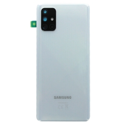 Vitre arrière pour Samsung Galaxy A71 Argent Prismatique