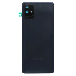 Vitre arrière pour Samsung Galaxy A71 Noir Prismatique