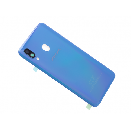 Vitre arrière Bleue d'origine pour Samsung Galaxy A40 photo 2