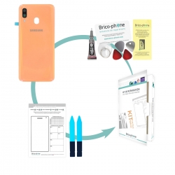 Kit de remplacement Vitre arrière Corail d'origine pour Samsung Galaxy A40