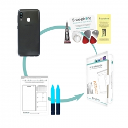 Kit de remplacement Coque arrière Noire d'origine pour Samsung Galaxy A20e