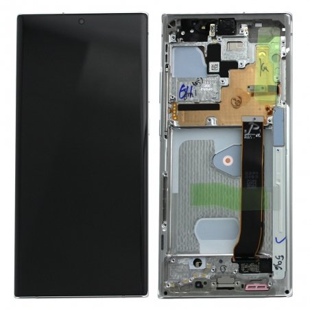 Bloc écran Dynamic AMOLED 2X pré-monté sur châssis pour Samsung Galaxy Note 20 Ultra Blanc2