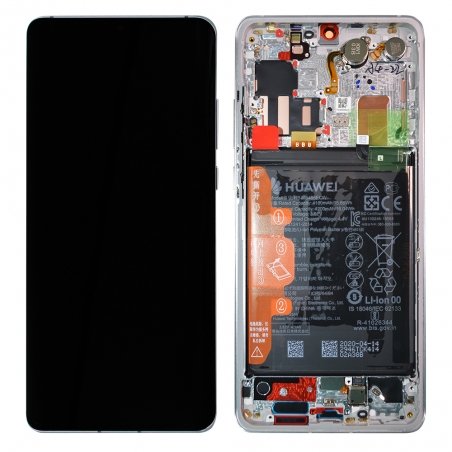 Bloc écran OLED complet pré-monté sur châssis + batterie pour Huawei P30 Pro New Edition Argent2