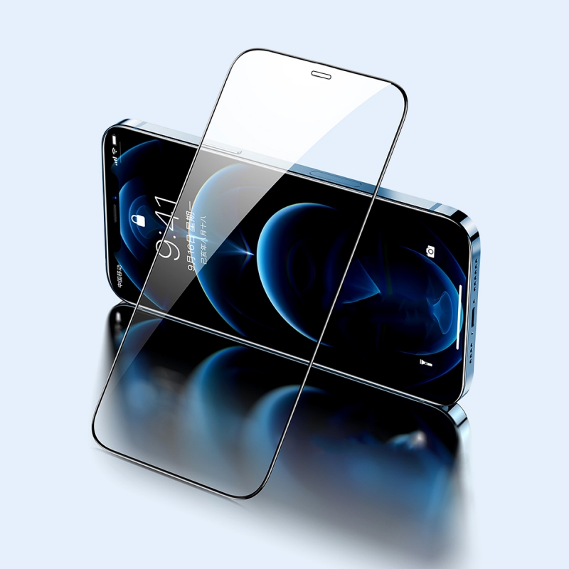 Verre Trempé avec bordure noire pour iPhone 12 et 12 Pro photo 3
