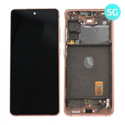 Bloc écran Super AMOLED pré-monté sur châssis pour Samsung Galaxy S20 FE Orange 5G