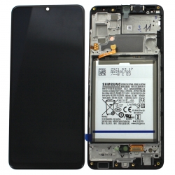 Bloc écran Super AMOLED pré-monté sur châssis + batterie pour Samsung Galaxy A32_photo1