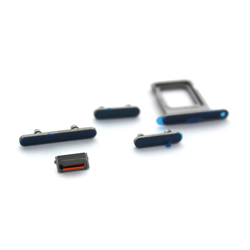 Lot de 4 boutons latéraux + rack SIM pour iPhone 12 Pro Max Bleu Pacifique_photo1