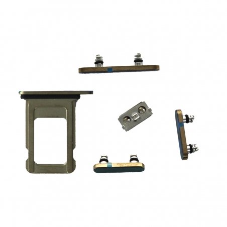 Lot de 4 boutons latéraux + rack SIM pour iPhone 12 Pro Max Gold