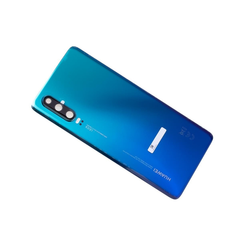 Vitre arrière originale d'occasion pour Huawei P30 - Aurora Blue (Bleu) photo 0