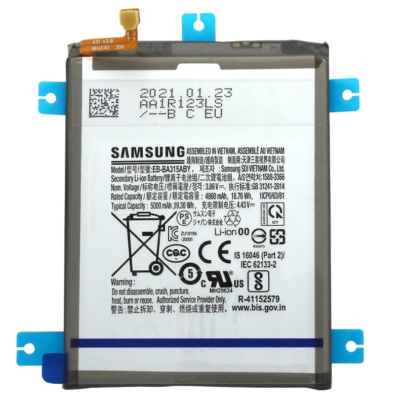 Batterie d'origine pour Samsung Galaxy A31 et A32