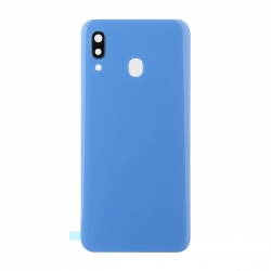 Vitre arrière compatible Samsung Galaxy A30 Bleu photo 1