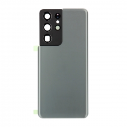 Vitre arrière compatible pour Samsung Galaxy S21 Ultra Gris photo 1
