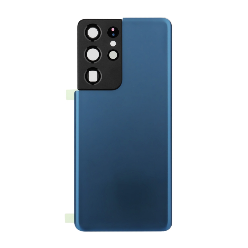 Vitre arrière compatible pour Samsung Galaxy S21 Ultra Bleu photo 1