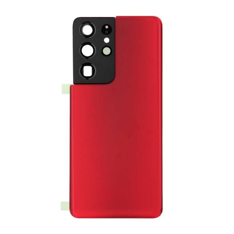 Vitre arrière compatible pour Samsung Galaxy S21 Ultra Rouge photo 1