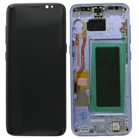 Bloc Écran Amoled et vitre prémontés sur châssis pour Samsung Galaxy S8 Orchidée - Reconditionné_photo1b