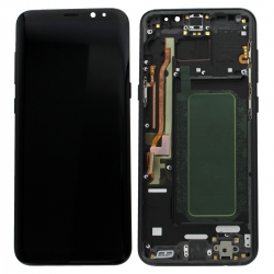 Bloc Écran Amoled et vitre prémontés sur châssis pour Samsung Galaxy S8 Plus Noir Carbone - Reconditionné_photo1