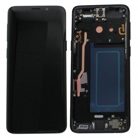 Bloc Écran Amoled et vitre prémontés sur châssis pour Samsung Galaxy S9 Noir - Reconditionné_photo1b