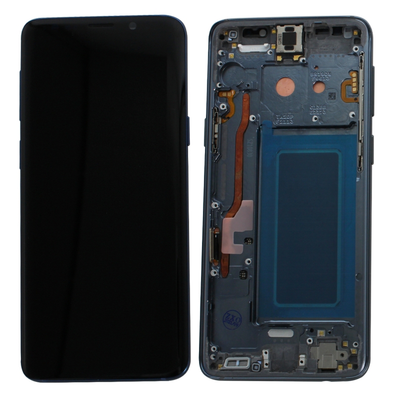 Bloc Écran Amoled et vitre prémontés sur châssis pour Samsung Galaxy S9 Gris - Reconditionné_photo1