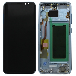 Bloc Écran Amoled et vitre prémontés sur châssis pour Samsung Galaxy S8 Bleu - Reconditionné_photo1