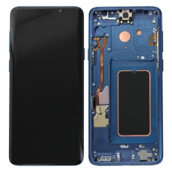 Bloc Écran Amoled et vitre prémontés sur châssis pour Samsung Galaxy S9 Plus Bleu - Reconditionné_photo1