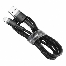 Câble Lightning vers USB cordon tissé noir photo 0
